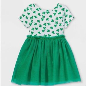 CAT & JACK Toddler Girl Shamrock Tutu Dress.